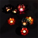Chakras Lotus Présentoir vert + 21 bougeoirs 2