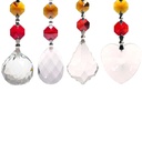 Cristaux Feng Shui SET 4 guirlandes Chakra 0