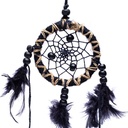 Capteur de rêves noir avec des plumes S 0