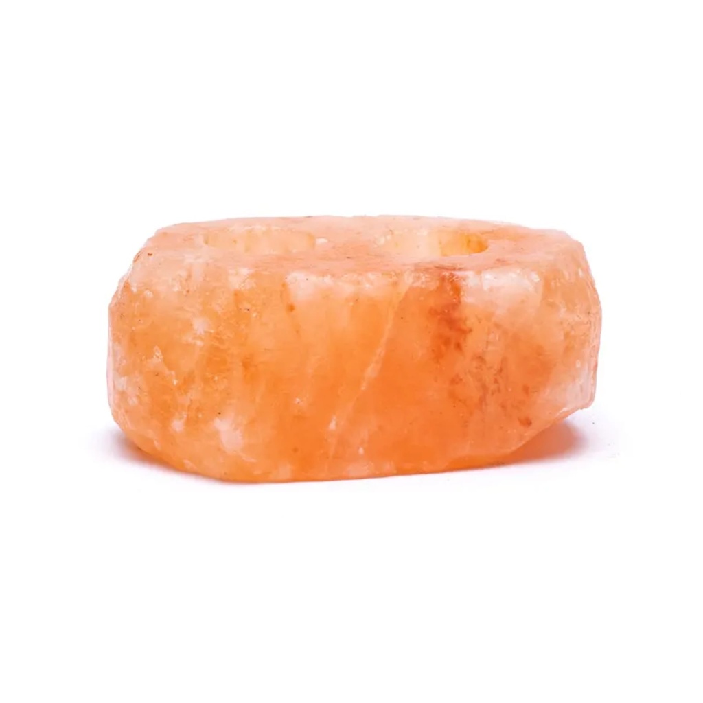 Bougeoir en cristal sel 2 bougies chauffe-plat 1