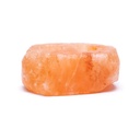 Bougeoir en cristal sel 2 bougies chauffe-plat 1
