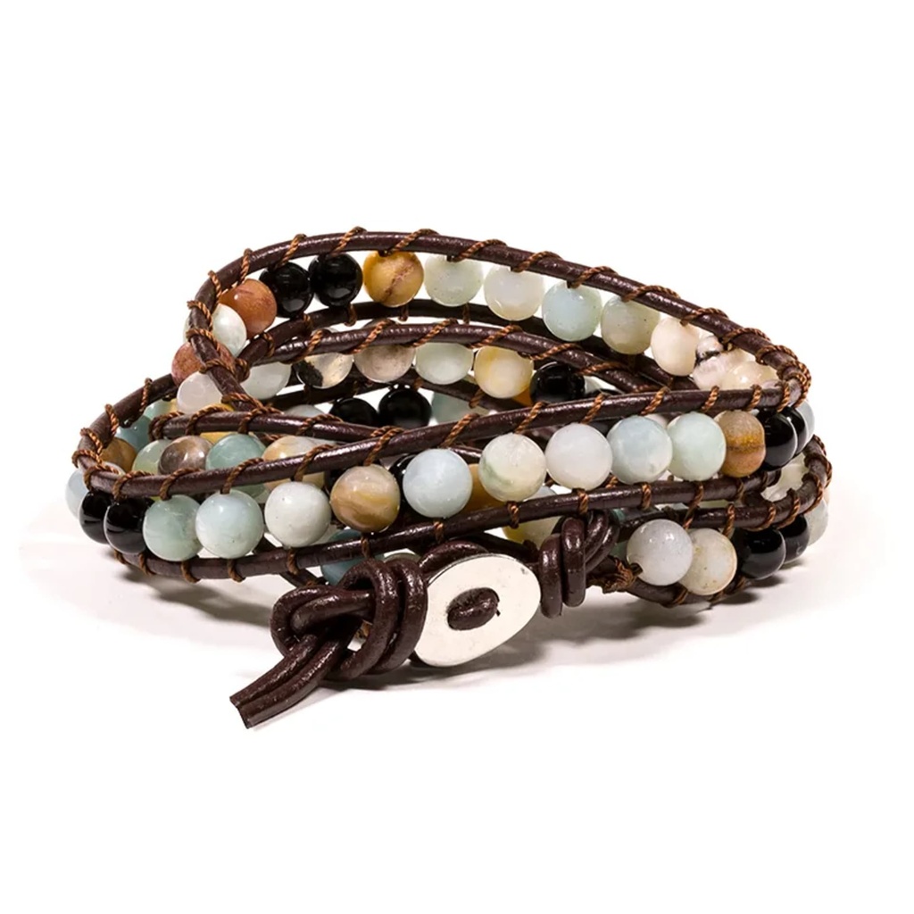 Bracelet amazone / agate noire 0