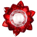Bougeoir Lotus cristal rouge 0