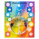 Pendentif arbre des Chakra laiton couleur argent 0