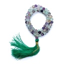Mala Fluorite qualité AA 108 perles + sachet en brocart 0