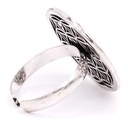 Bague fleur de vie couleur argent 0