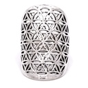 Bague fleur de vie en laiton couleur argent 1
