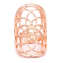 Bague graine de la vie en laiton couleur or rose 1