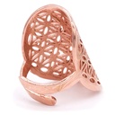 Bague fleur de vie en laiton couleur cuivre 0