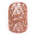 Bague fleur de vie en laiton couleur cuivre 1