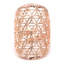 Bague fleur de vie en laiton couleur or rose 1
