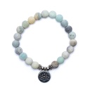 Mala/bracelet en Amazonite élastique avec Lotus 0