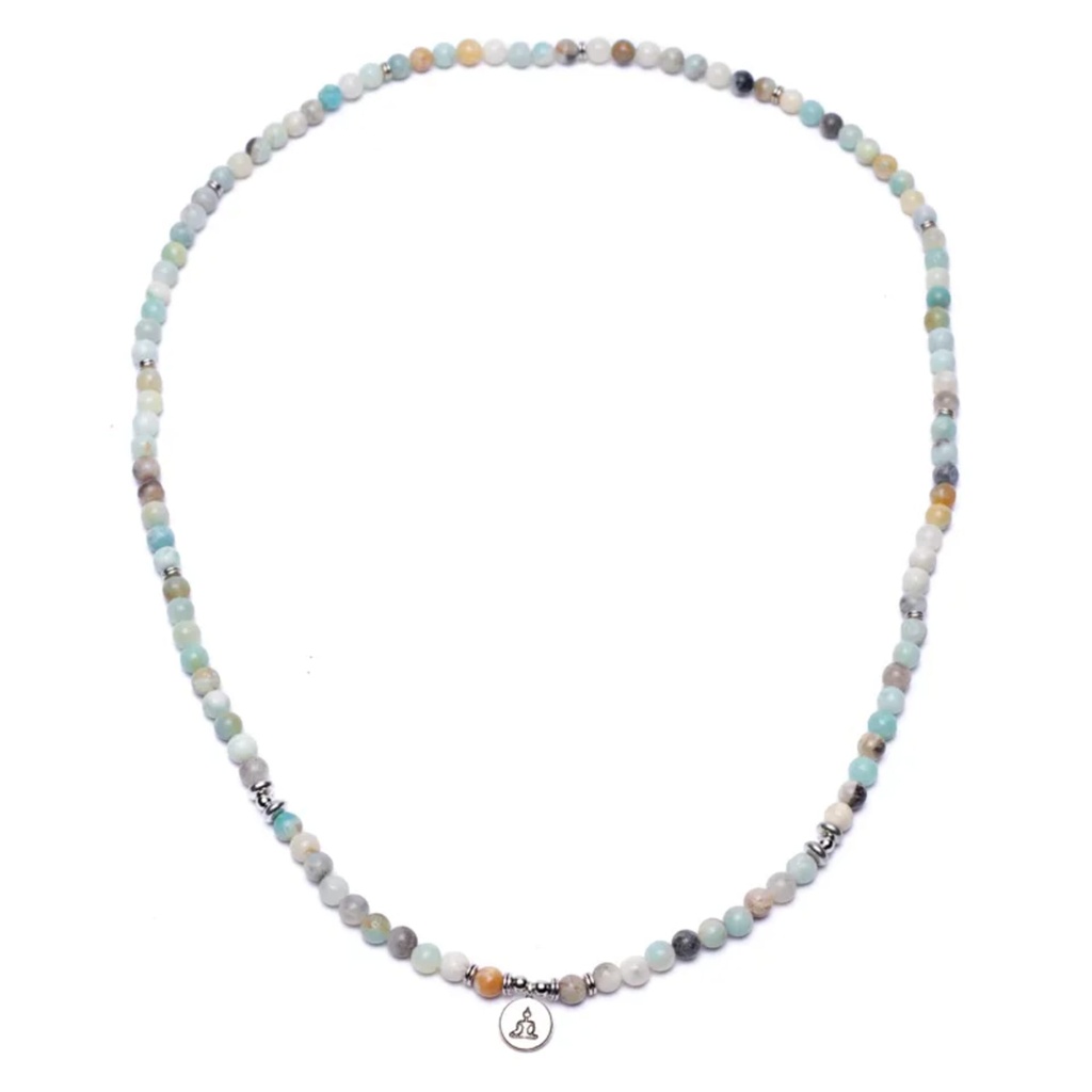 Mala  en Amazonite - élastique - avec Bouddha 0