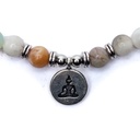 Mala  en Amazonite - élastique - avec Bouddha 2