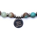 Mala  en Amazonite - élastique - avec Om 0