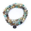 Mala  en Amazonite - élastique - avec Om 2