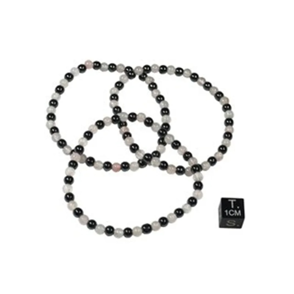 Bracelet hématite/quartz rose 0