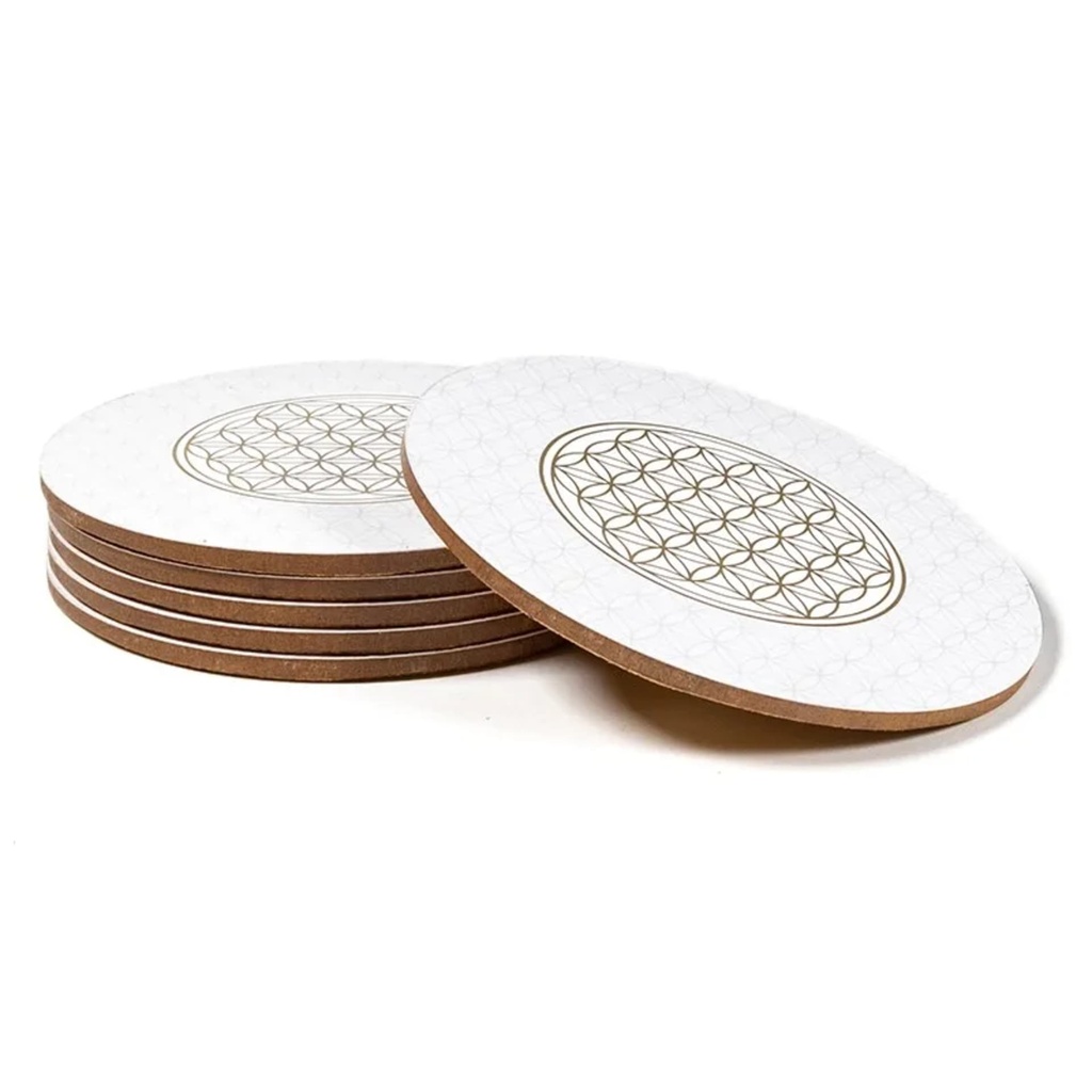 Sous verres Fleur de Vie ensemble de 6 0