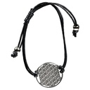 Bracelet Fleur de Vie noir ajustable 0