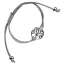 Bracelet Arbre de Vie anthracite ajustable 0