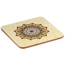 Sous-verres Mandala vert lot de 6 0