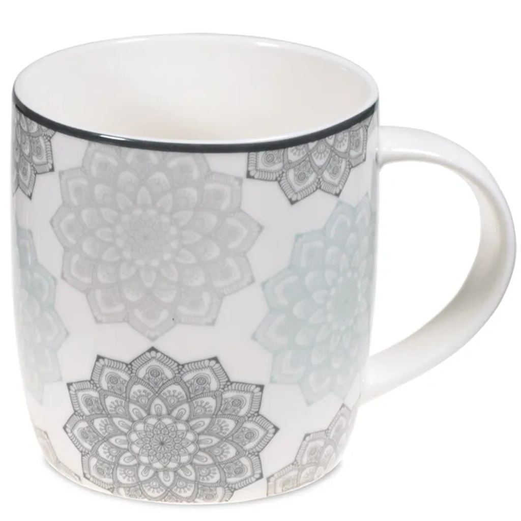 Tasse à thé infuseur Mandala gris 0