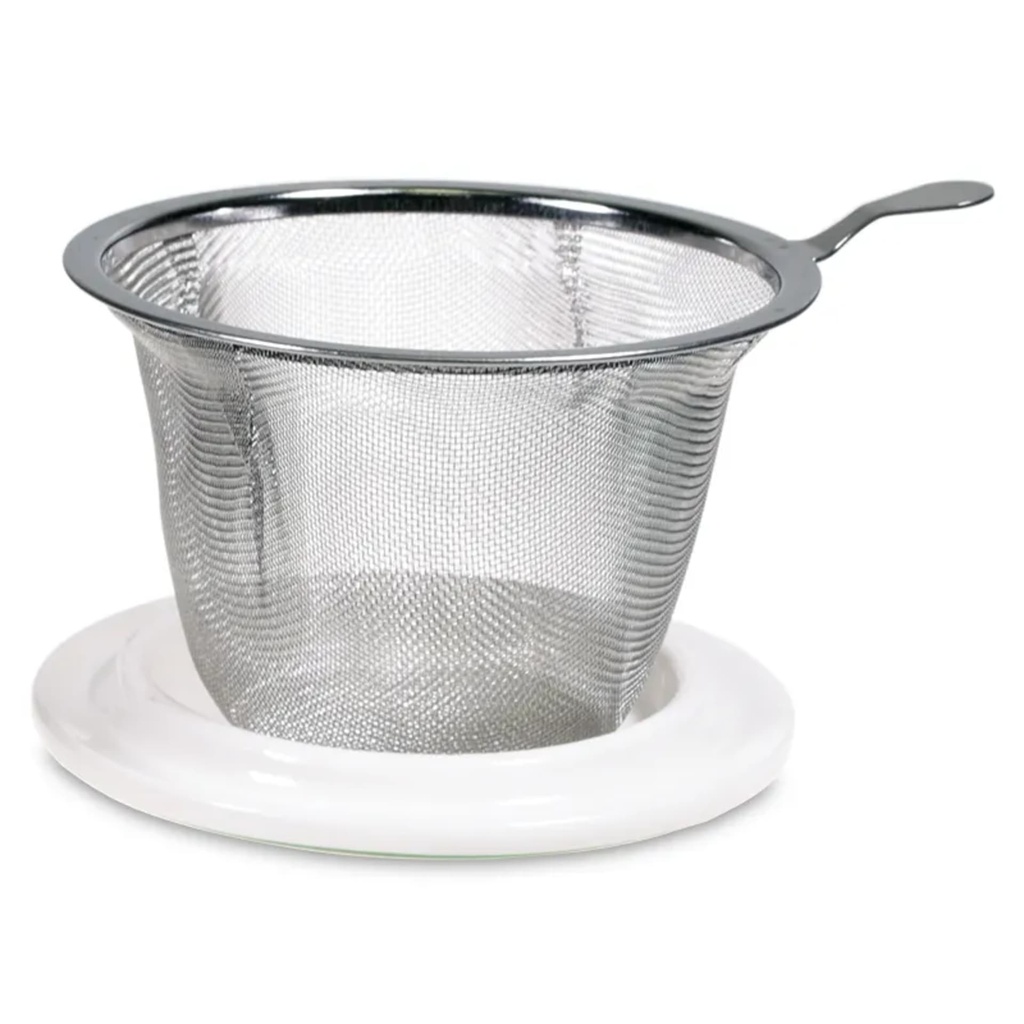 Tasse à thé infuseur Mandala vert 1