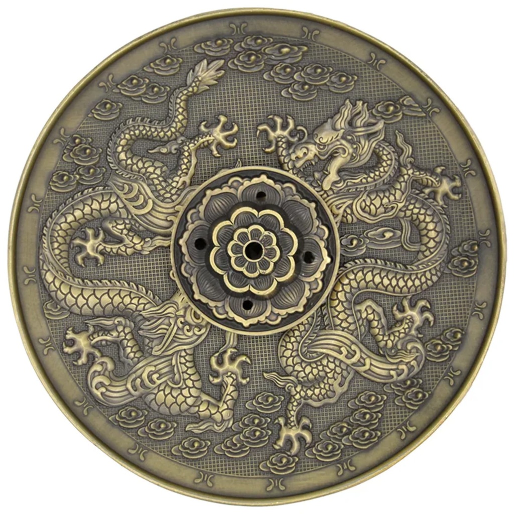 Brûleur d'encens Dragons couleur bronze 0