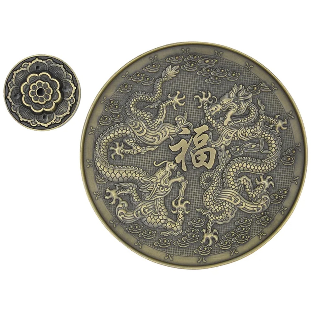 Brûleur d'encens Dragons couleur bronze 1