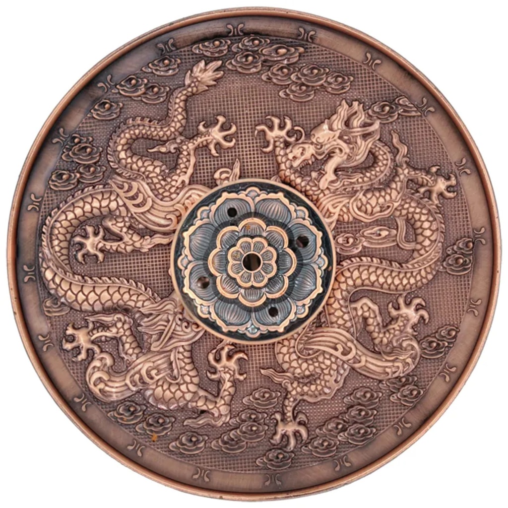 Brûleur d'encens Dragons couleur cuivre 0