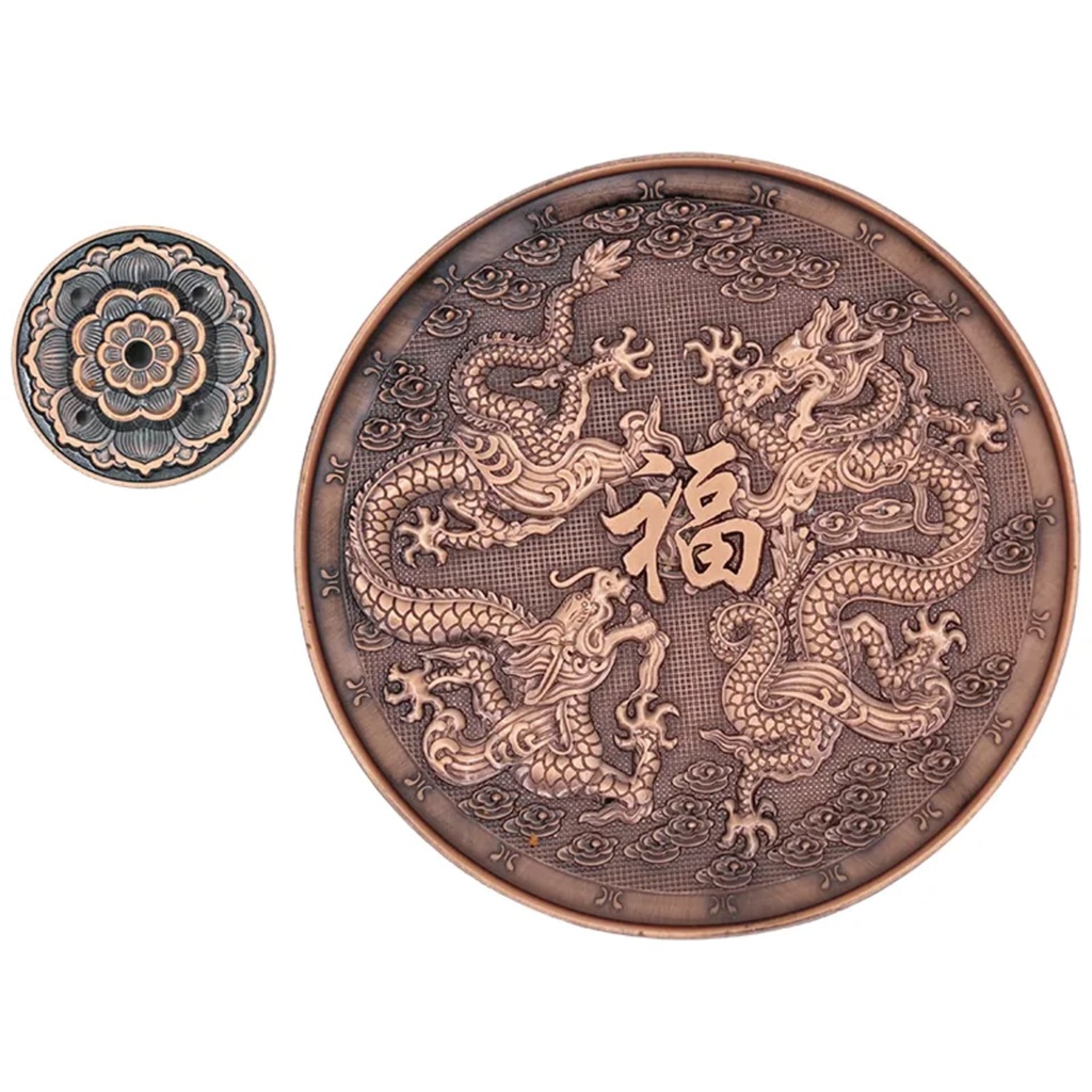 Brûleur d'encens Dragons couleur cuivre 1