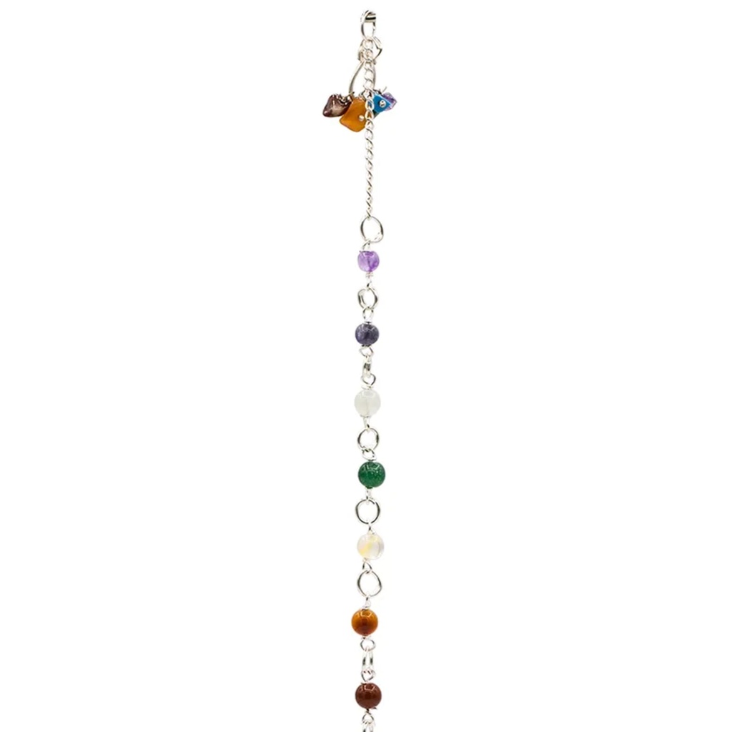 Pendule Selenite goutte chainette chakra 0