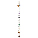 Pendule Selenite goutte chainette chakra 0
