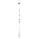 Pendule Selenite goutte chainette chakra 1