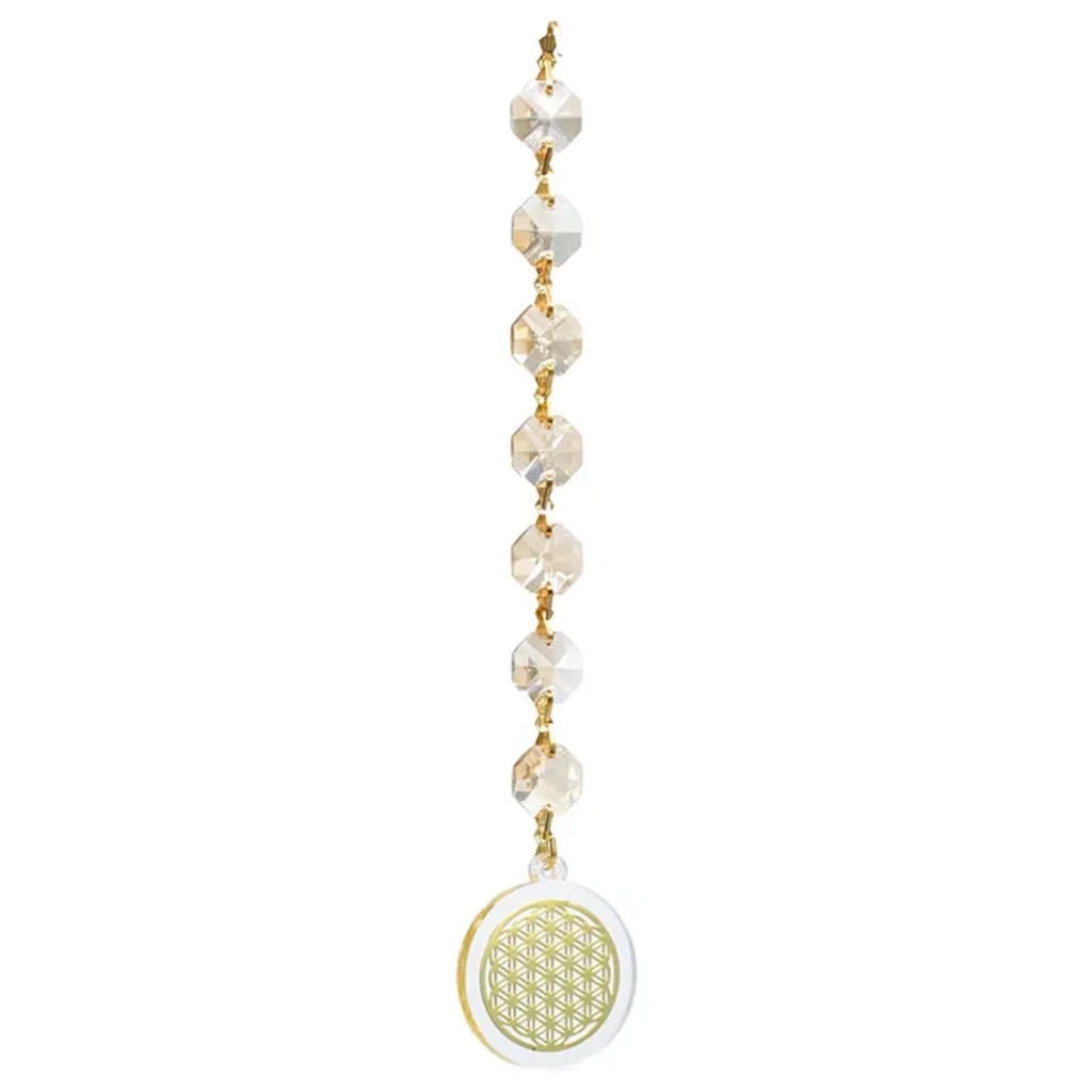 Feng Shui Fleur de vie couleur champagne 0