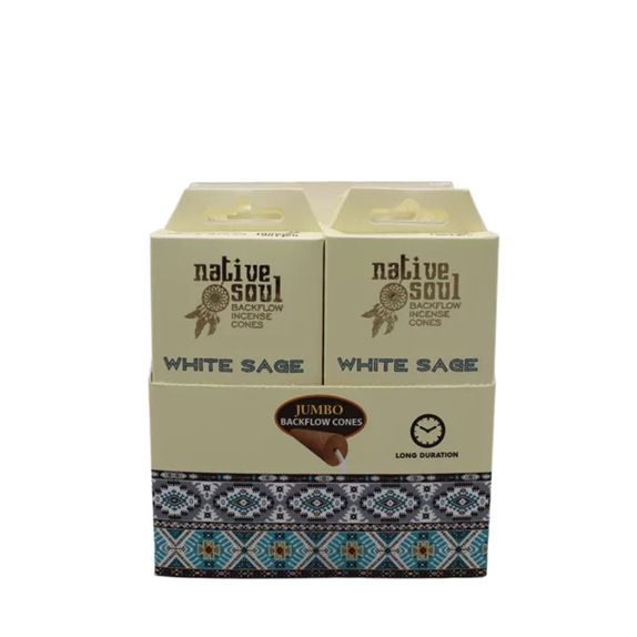 Encens cône Cascade Native Soul Sauge Blanche 1