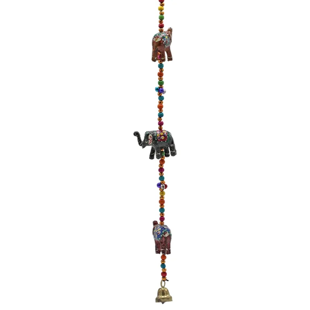 Guirlande décorative avec éléphants en bois 1