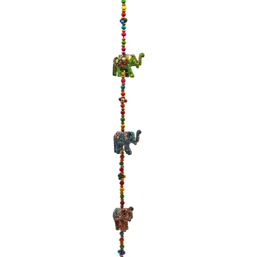 Guirlande décorative avec éléphants en bois 3