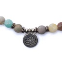 Mala en Amazonite - élastique - avec lotus 0