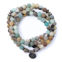 Mala en Amazonite - élastique - avec lotus 2