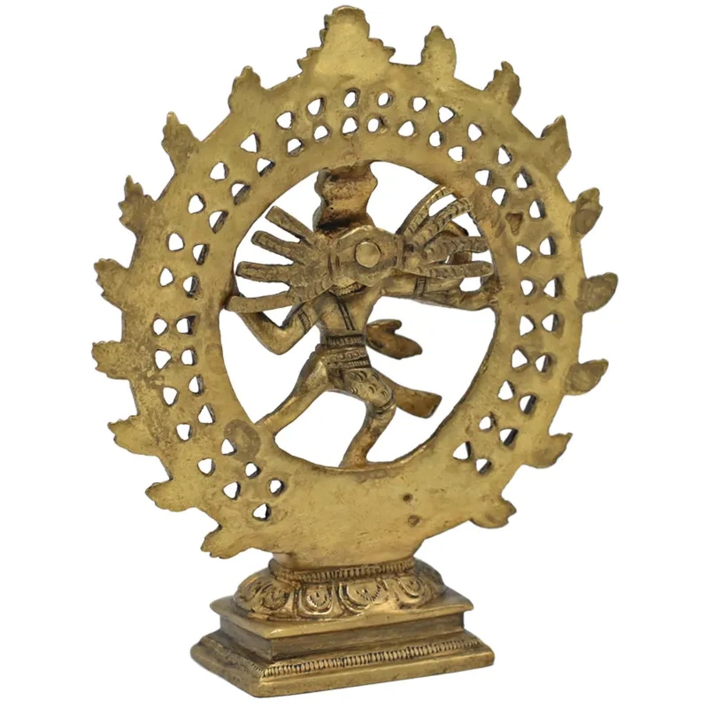 Shiva Nataraj laiton double anneau couleur or 1