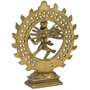 Shiva Nataraj laiton double anneau couleur or 1