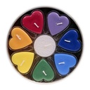 Bougies stéarine coeur Chakra 0