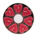 Bougie coeur stéarine Rose 0