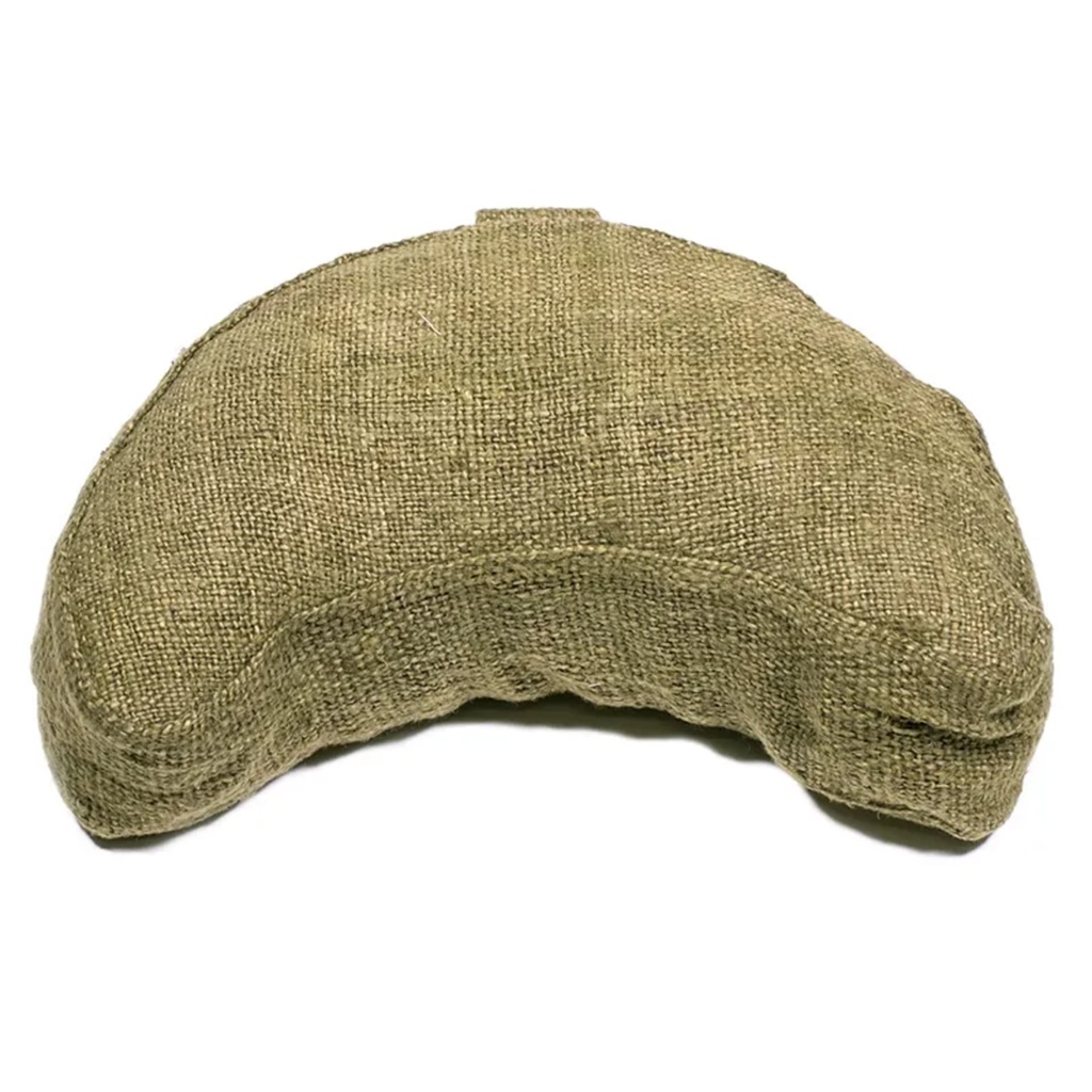 Coussin de méditation Chanvre vert - demie lune 1