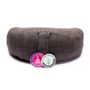 Coussin de méditation Chanvre gris - demie lune 0