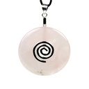 Pendentif Donut quartz rose sans cordon 0