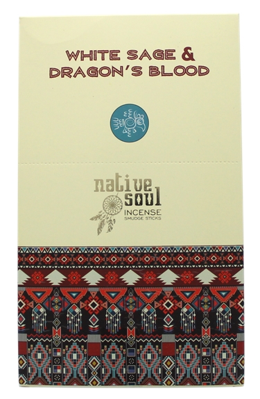 Encens Green Tree Native Soul Sauge Blanche & Sang de Dragon - 15 grs 2