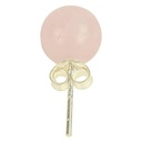 Boucles d’oreilles quartz rose clous argent 925 0