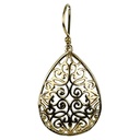 Boucles d'oreilles en forme de larmes laiton doré 0